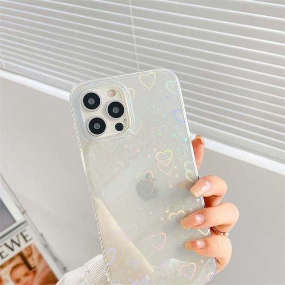 Fycyko Compatible with iPhone 11 Case with Clear Glitter Heart Pattern for Women - Picture 5 of 8